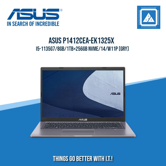ASUS P1412CEA-EK1325X I5-1135G7/8GB/1TB+256GB NVME | BEST FOR STUDENTS AND FREELANCERS LAPTOP ASUS P1412CEA-EK1325X I5-1135G7/8GB/1TB+256GB NVME | BEST FOR STUDENTS AND FREELANCERS LAPTOP